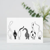 Carte De Remerciements Boutons de chat (Debout devant)