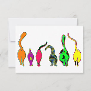 Carte De Remerciements Boutons de chat colorés