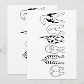 Carte De Remerciements Boutons de chien (Devant / Derrière)