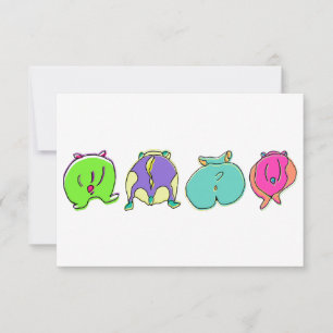 Carte De Remerciements Boutons de hamster colorés