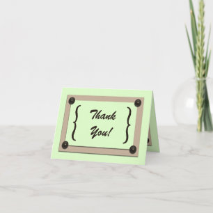 Carte de remerciements Boutons et supports verts