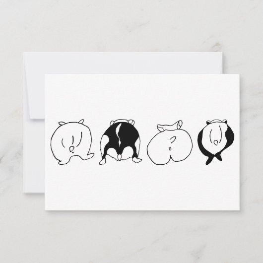 Carte De Remerciements Boutons Hamster (Devant)
