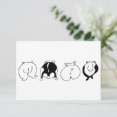 Carte De Remerciements Boutons Hamster (Debout devant)