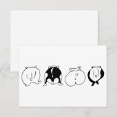 Carte De Remerciements Boutons Hamster (Devant / Derrière)