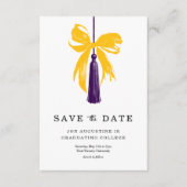 Carte De Remerciements Bow Graduation Save the Date Insert Card (Devant)
