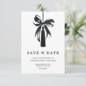 Carte De Remerciements Bow Graduation Save the Date Insert Card (Debout devant)
