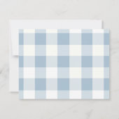 Carte De Remerciements Bow One Silly Goose 1st Birthday Blue Gingham (Dos)