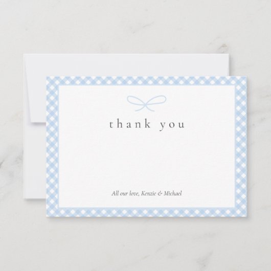 Carte De Remerciements Bow simple et moderne (Devant)