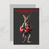 Carte De Remerciements Boxe Kangaroo (Devant / Derrière)