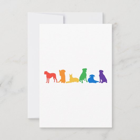 Carte De Remerciements Boxer Dog Rainbow (Devant)
