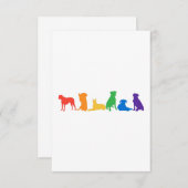 Carte De Remerciements Boxer Dog Rainbow (Devant / Derrière)