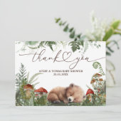 Carte De Remerciements Boy Adventure Woodland Green (Debout devant)