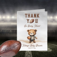 Boy Bearly Wait Baby shower de football américain