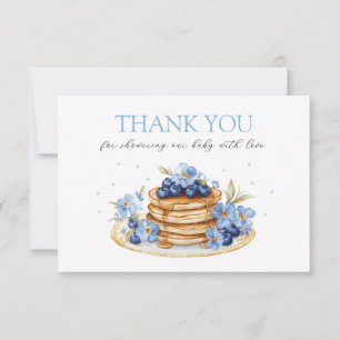 Carte De Remerciements Boy Blueberry Pancake Baby Brunch Baby shower