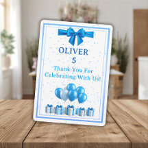 Boys Birthday Thank You Card - Gifts & Confetti