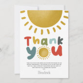 Carte De Remerciements Boys Bright First Trip Around The Sun (Devant)