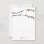 Carte De Remerciements Bracelet d'amitié Fille Bijoux Enfants Personnalis (Devant)