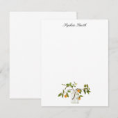 Carte De Remerciements Branche de citron dans un pot  (Devant / Derrière)