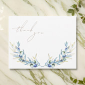 Carte De Remerciements Branche de olivier à l'aquarelle élégante