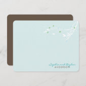 Carte De Remerciements Branche d'hiver Fleur de neige Simple Mariage élég (Devant / Derrière)