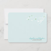 Carte De Remerciements Branche d'hiver Fleur de neige Simple Mariage élég (Devant)