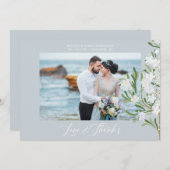 Carte De Remerciements Branches botaniques chics Mariage photo (Devant / Derrière)