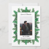 Carte De Remerciements Branches de l'arbre d'hiver Mariage photo (Devant)