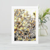 Carte De Remerciements Branches d'or Art 5x7 Flat Card (Debout devant)