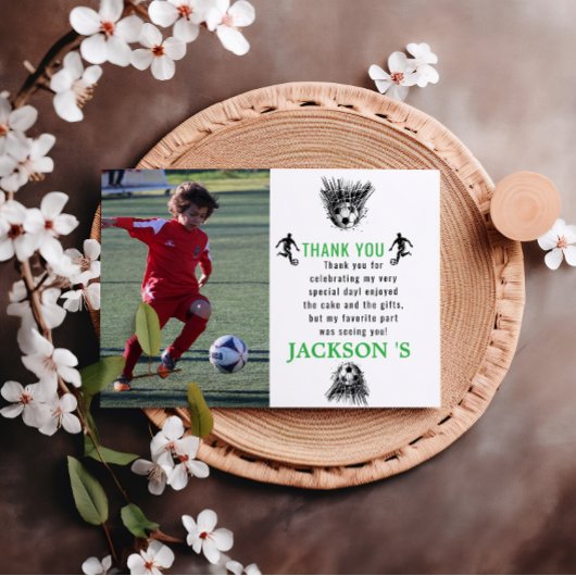 Carte De Remerciements Bravo ! Fête d'anniversaire de 5 ans de foot