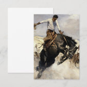 Carte De Remerciements "Breezy Riding" Western Art par WHD Koerner (Devant / Derrière)