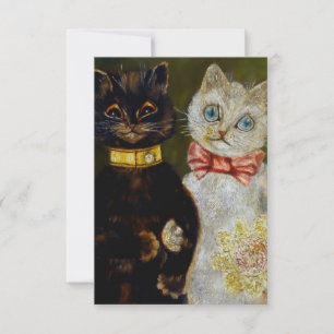 Carte De Remerciements "Bride and Groom" de Louis Wain