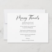 Carte De Remerciements Bride & Groom Chic 2 Photos Collage Hand Lettered (Dos)