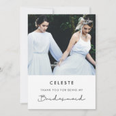 Carte de remerciements Bridesmaid (Devant)