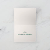 Carte De Remerciements Bridesmaid Proposal Card Personalized Boho Floral (Intérieur)