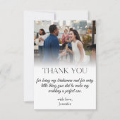 Carte De Remerciements bridesman élégant (Devant)