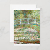 Carte De Remerciements Bridge over a Pond of Water Lilies by Claude Monet (Devant / Derrière)