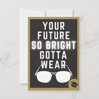 Carte De Remerciements Bright Future Funny Graduation Card