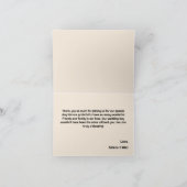 Carte De Remerciements Bright Orange & Rose Retro Budget Mariage photo (Intérieur)