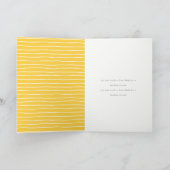 Carte De Remerciements Bright Yellow Navy Boho Floral Rainbow Baby shower (Intérieur)