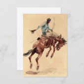 Carte De Remerciements Bronc Rider 2 by Edward Borein (Devant / Derrière)