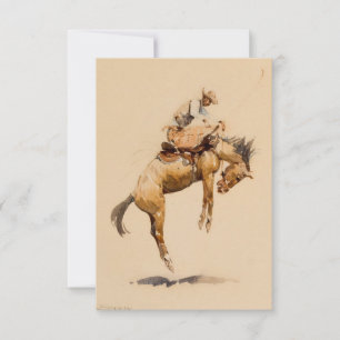 Carte De Remerciements Bronco sauvage d'Edward Borein