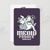 Carte De Remerciements Brosse à lait - Chats à couchage mignon (Devant / Derrière)