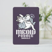 Carte De Remerciements Brosse à lait - Chats à couchage mignon (Debout devant)