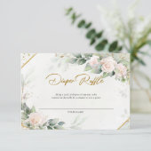 Carte De Remerciements Brosse florale Boho Eucalyptus Déchets Raffin (Debout devant)