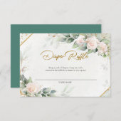 Carte De Remerciements Brosse florale Boho Eucalyptus Déchets Raffin (Devant / Derrière)