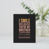 Carte De Remerciements Brother laugh funny (Debout devant)
