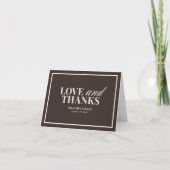 Carte De Remerciements Brown and Ivory Neutral | Classic Luxe Wedding (Devant)