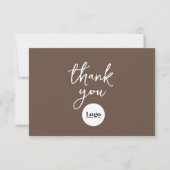 Carte de remerciements Brown au chocolat du logo d (Devant)