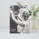 Carte De Remerciements Brown Rustic Chic Mariage (Debout devant)