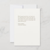 Carte De Remerciements Brown Rustic Chic Mariage (Dos)